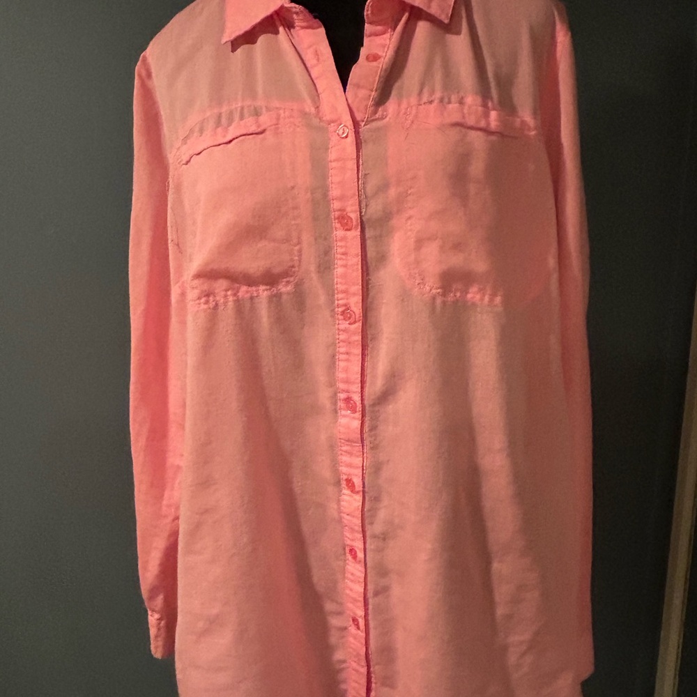 Maurices Pink Button-Up Shirt